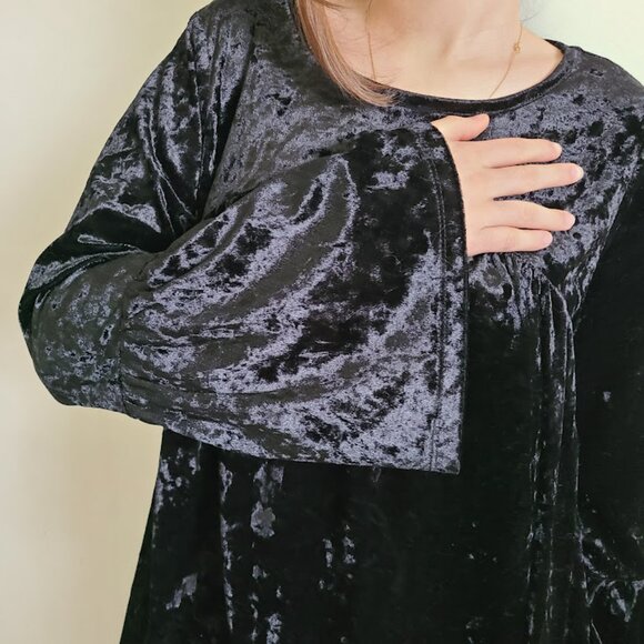 Wrangler Retro Crushed Velvet Bell Sleeve Top M | Western Boho Cowgirlcore - Picture 4 of 8